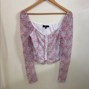 Lulu's Pink Floral Women's Top